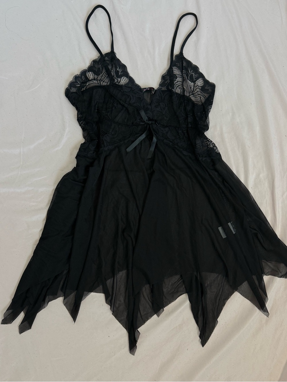 Avidlove Black Sheer Lace Babydoll Chemise Lingerie Size 2XL Dark Fairycore